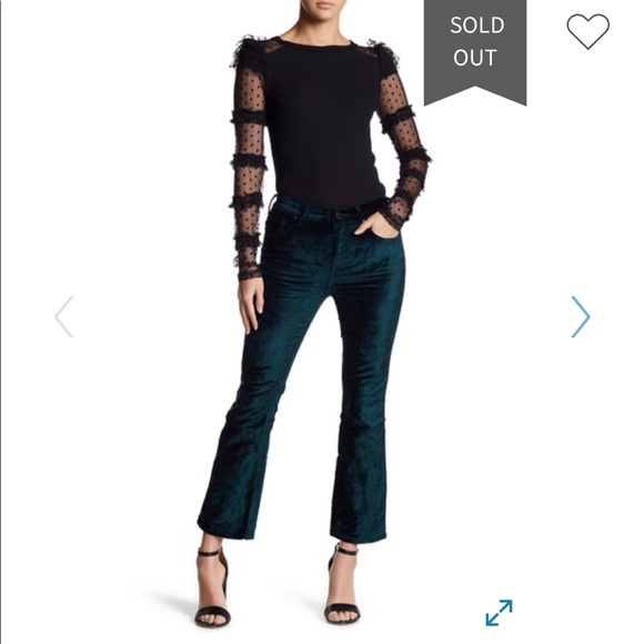 Free People - Jade Velvet crop pants NWT - Picture 2 of 7